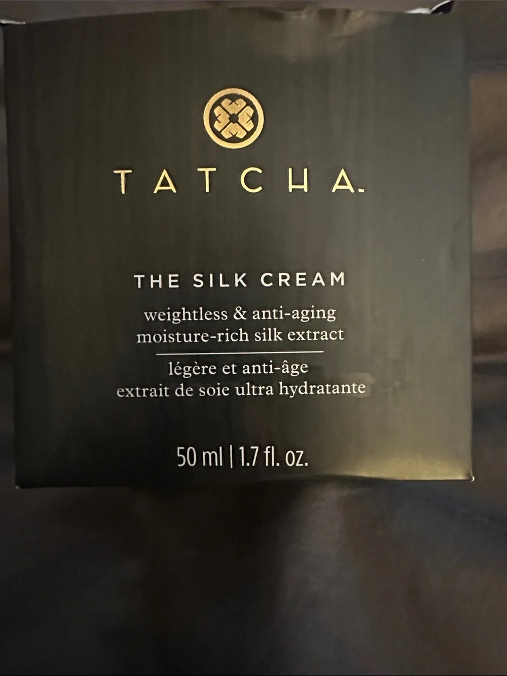 Tatcha The Silk Cream – Ivory Jar with Black & Purple Packaging